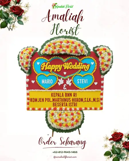Papan Bunga Pernikahan Gandus